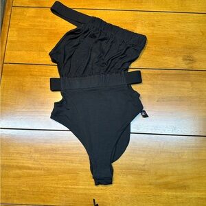 Urban Outfitters Black Asymmetrical Bodysuit